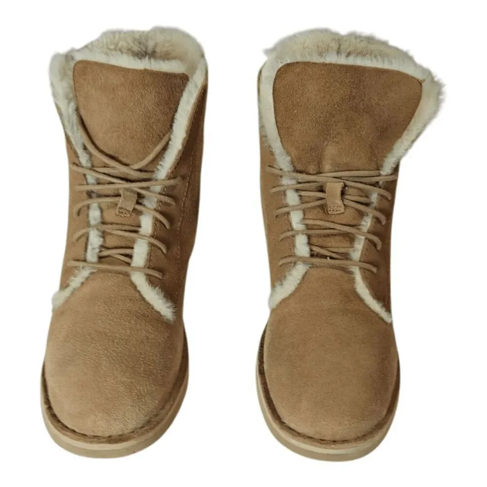 UGG Quincy Suede Lace-Up Waterproof Winter Boot Size 9.5